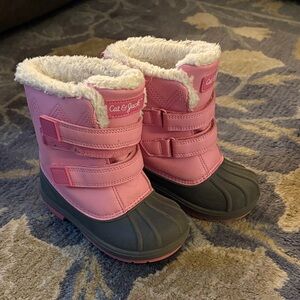 Cat & Jack Pink and Gray Snow Boots